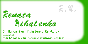 renata mihalenko business card